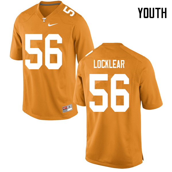 Youth #56 Riley Locklear Tennessee Volunteers College Football Jerseys Sale-Orange